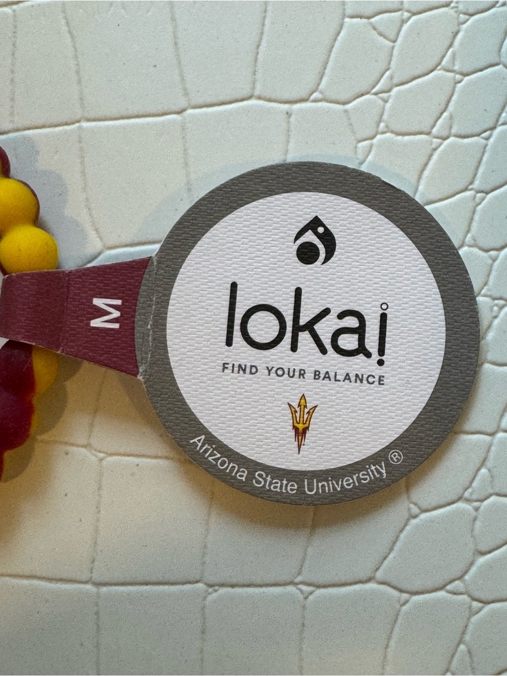NWT! Lokai Arizona State University Maroon & Gold Balance Bracelet - Picture 6 of 7